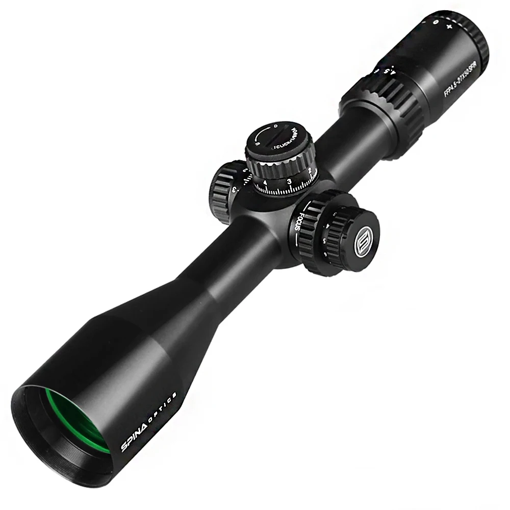 

Spina Optics HD 4.5-27X50 FFP Hunting Scope First Focal Plane Riflescopes Tactical Glass Etched Reticle Optical Sights Fits .308, Black