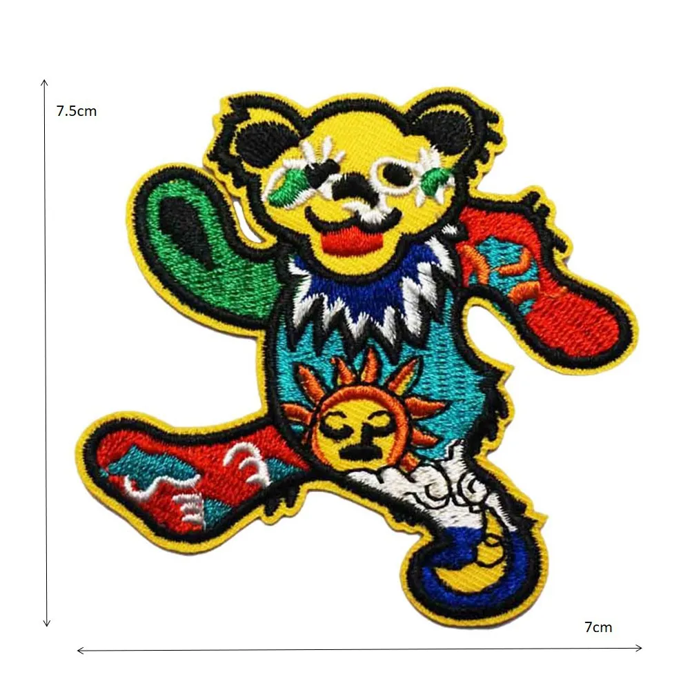 

Wholesale In Stock Rock Music Embroidery Patches Custom Grateful Dead Iron On Patch, Any color customized
