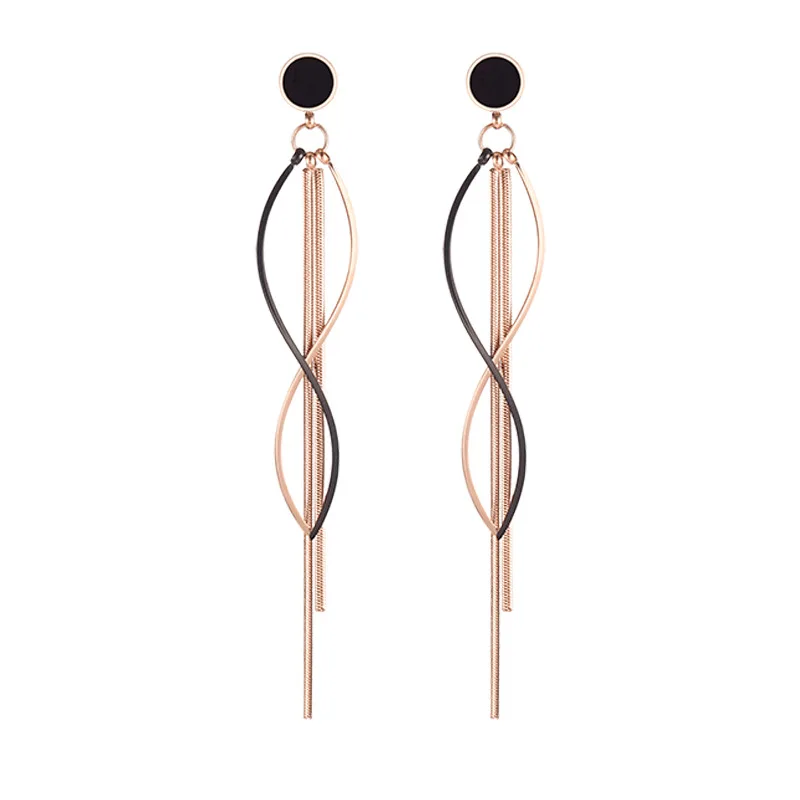 

Gorgeous Hot Sale Stainless Steel Fashion Tassel Women Earrings