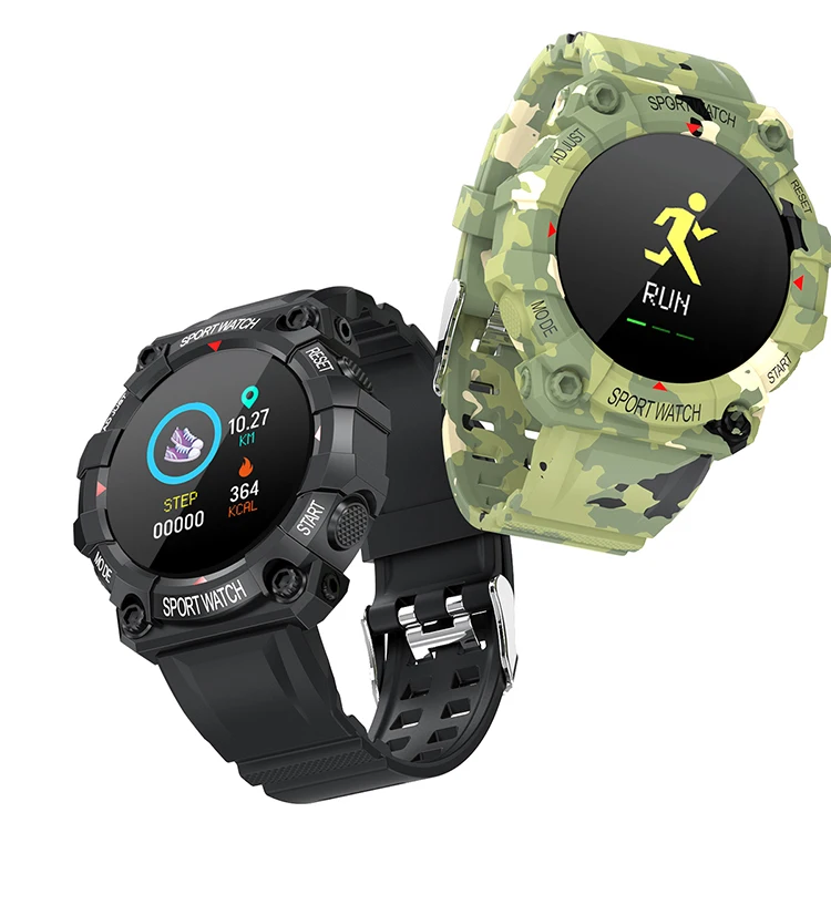 

2021 hot smartwatch FD68 camouflage color heart rate monitoring bracelet smart band fitness tracker