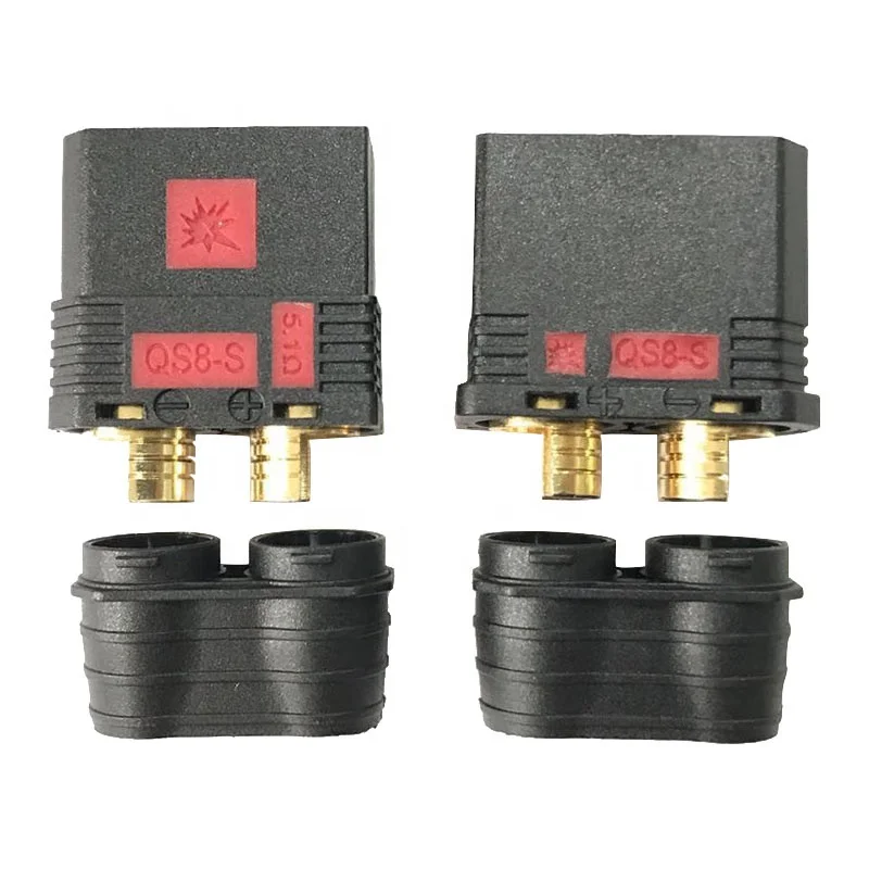 

QS8-S Heavy Duty Anti-Spark Battery Connector Gold Large Current Power Plug QS8 For RC Car Plant Protection Plane UAV Drone