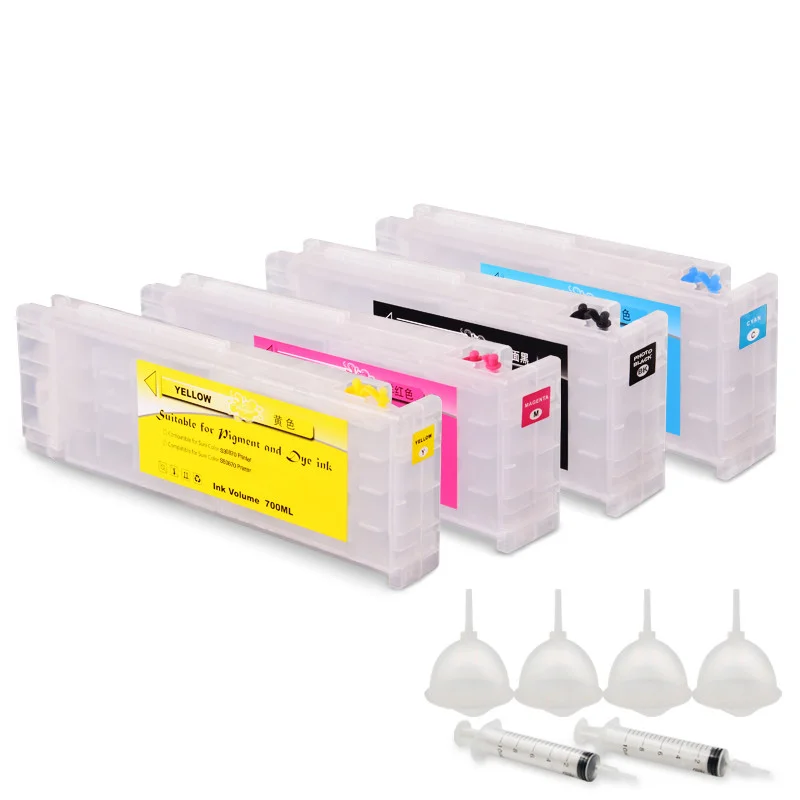 Ocbestjet 700ML/PC T6891-T6894 Empty Refillable Ink Cartridge With Chip for Epson Sure Color S30670 50670 Printer