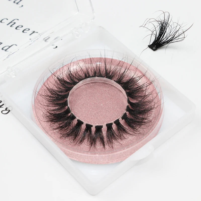

New DIY cluster lashes pre-cut small segment mink fur eyelashes, Natural black