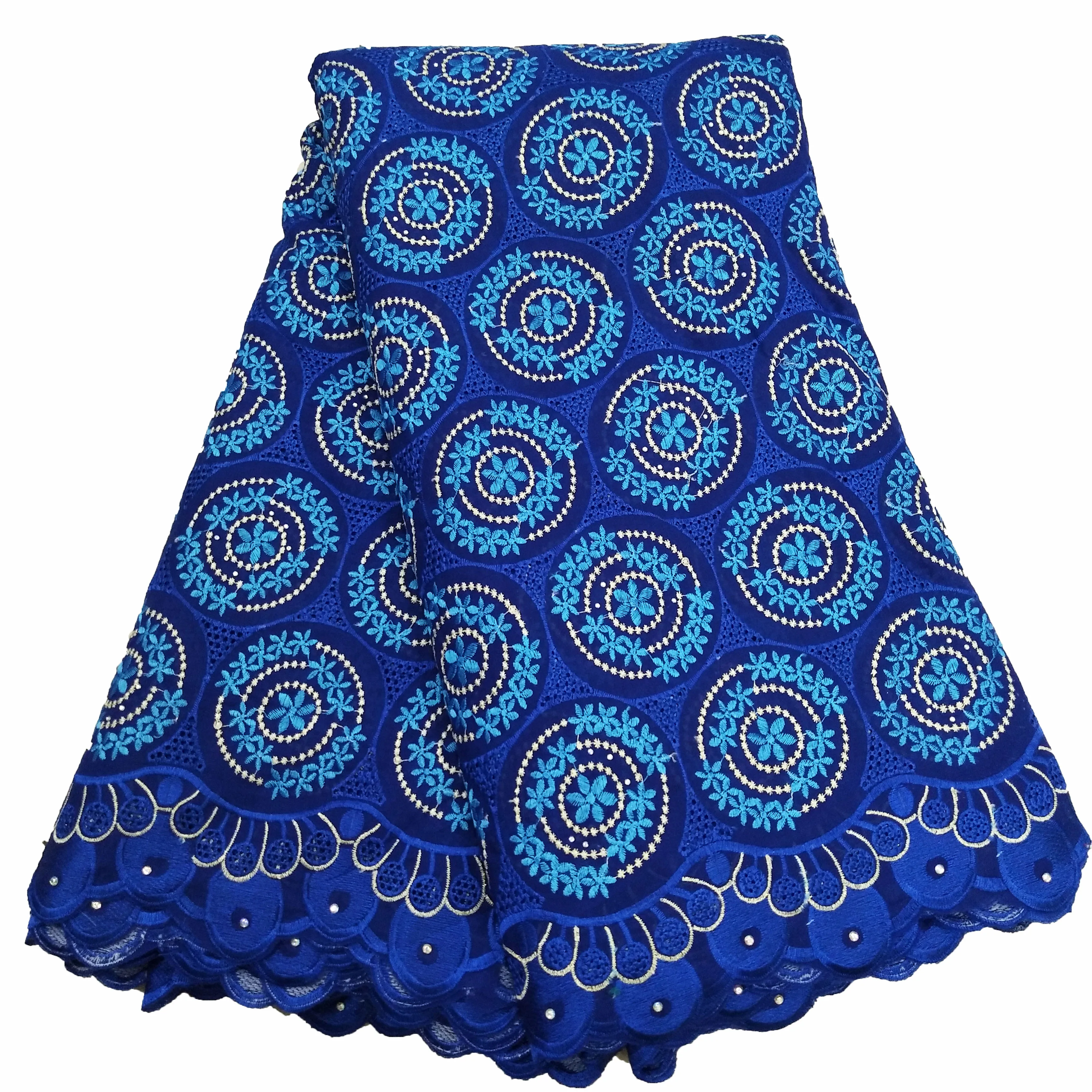 

cotton lace new design african swiss voile lace with stones YH18, Purple