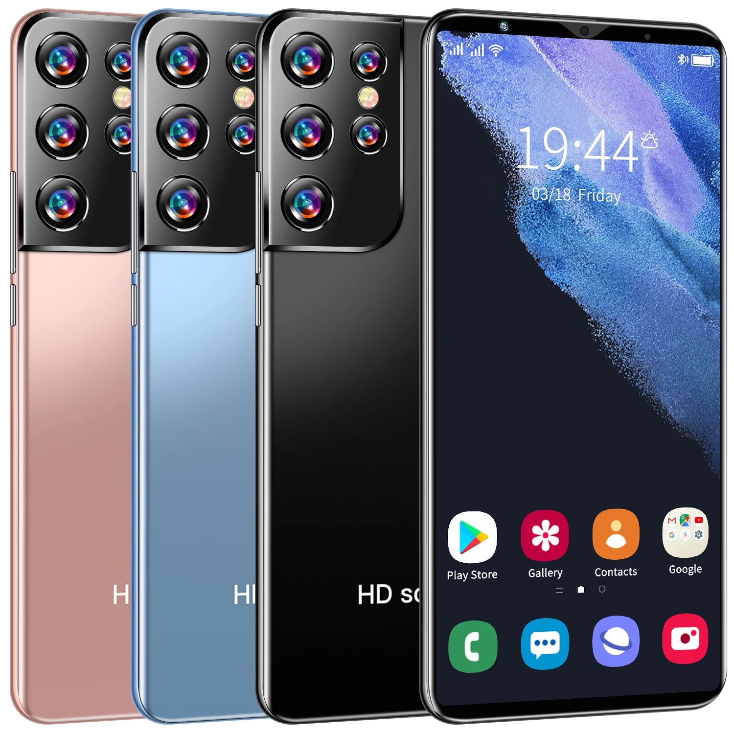 

S21+ Uitra Android 10.0 Mobile Phone 6.5 HD Camera Smartphone Global Dual SIM 4G 5G gsm New Global