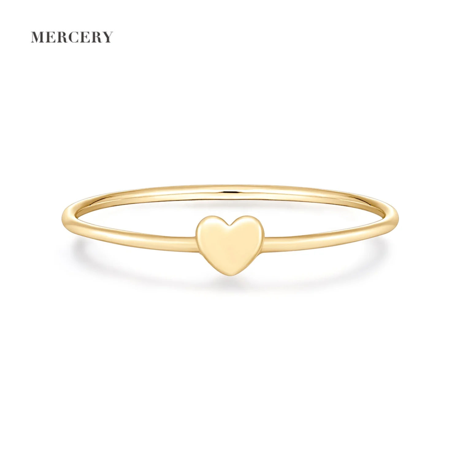 

Mercery Romantic Jewelry Valentine Rings 14k Real Gold Love Heart Ring Solid Gold Wedding Anniversary Jewelry Gifts For Ladies