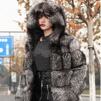 

Women'S Luxury Real Fox Fur Coat Outdoor Winter Coat Fur Hood Coats