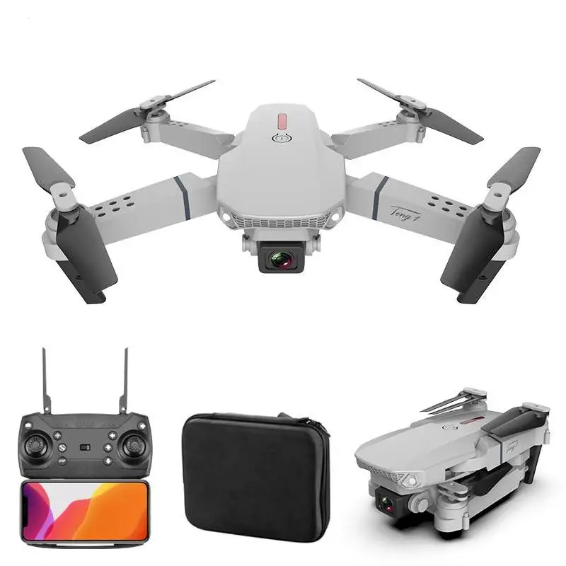 

Hot cheap drone adult toy brushless motor wind resistance 4 outdoor wifi 2 lens camera e88 pro drone