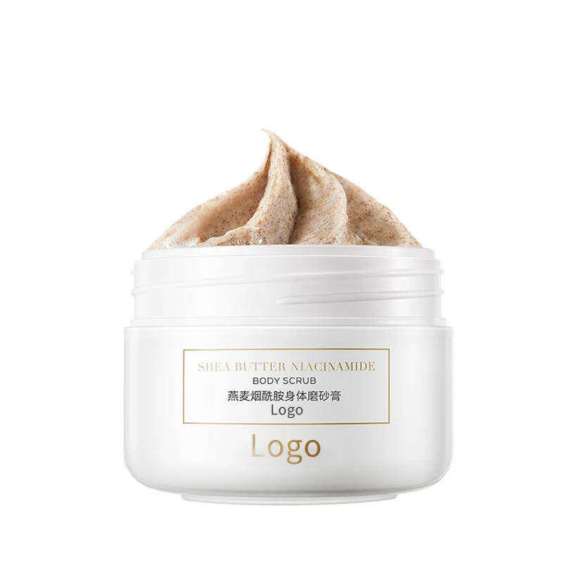 

private label Oat nicotinamide body scrub whitening body wash soothing skin body care moisturizing shower scrub cream