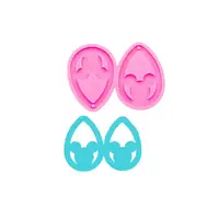 

S765 new shiny mouse head earrings silicone mold for jewelry resin crafting