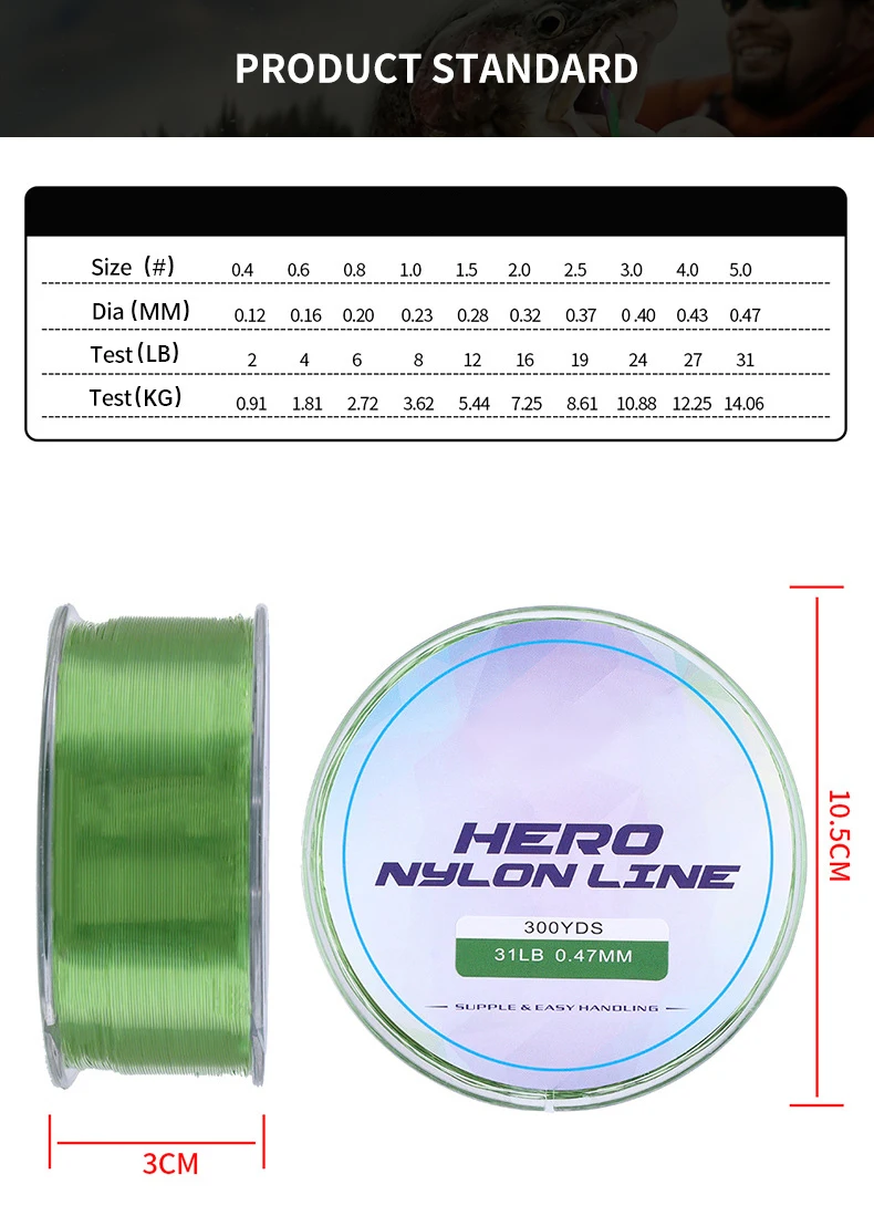 High Quality274m Nylon Climax Line Japanese Fishing Line For Fishing