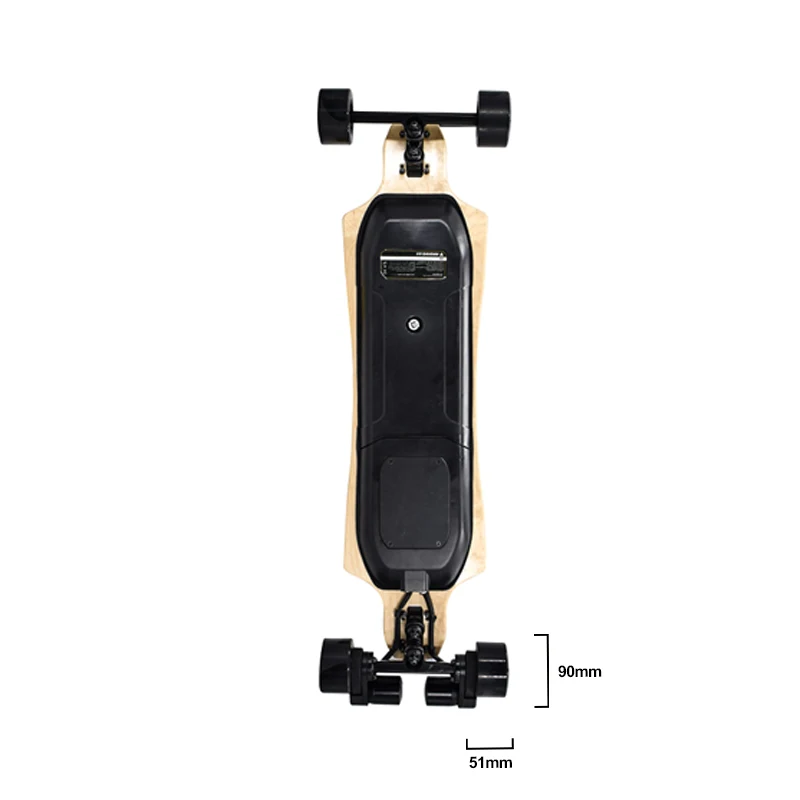 USA Warehouse 1200W*2 Dual Motor Blank Skateboard Custom 4 Wheels Electric Skateboard, Customized color