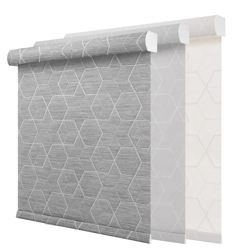 Water Proof Fabric Sunscreen Cordless Blind PVC Blinds for Living Room Spring Blinds for Hotel Indoor Energy-saving