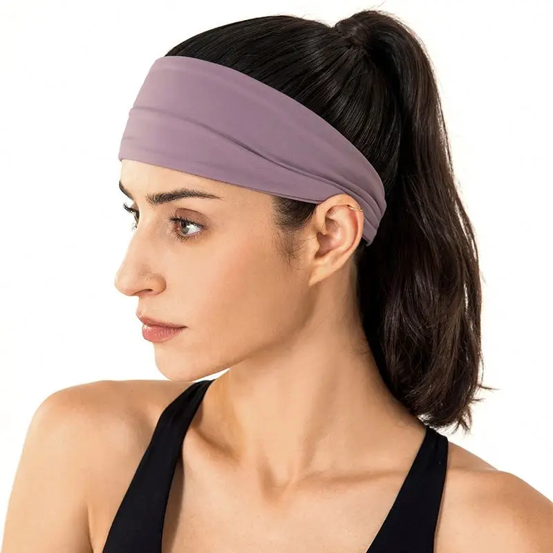 

Solid Color Hair Band Wicking Moisture Hair Band Girls Fitness Running Yoga Sports Headband