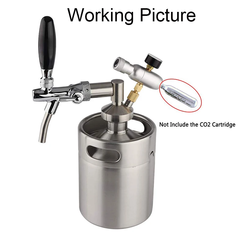 Mini Growler Spears Beer Spear With Tap Faucet With Co2 Injector