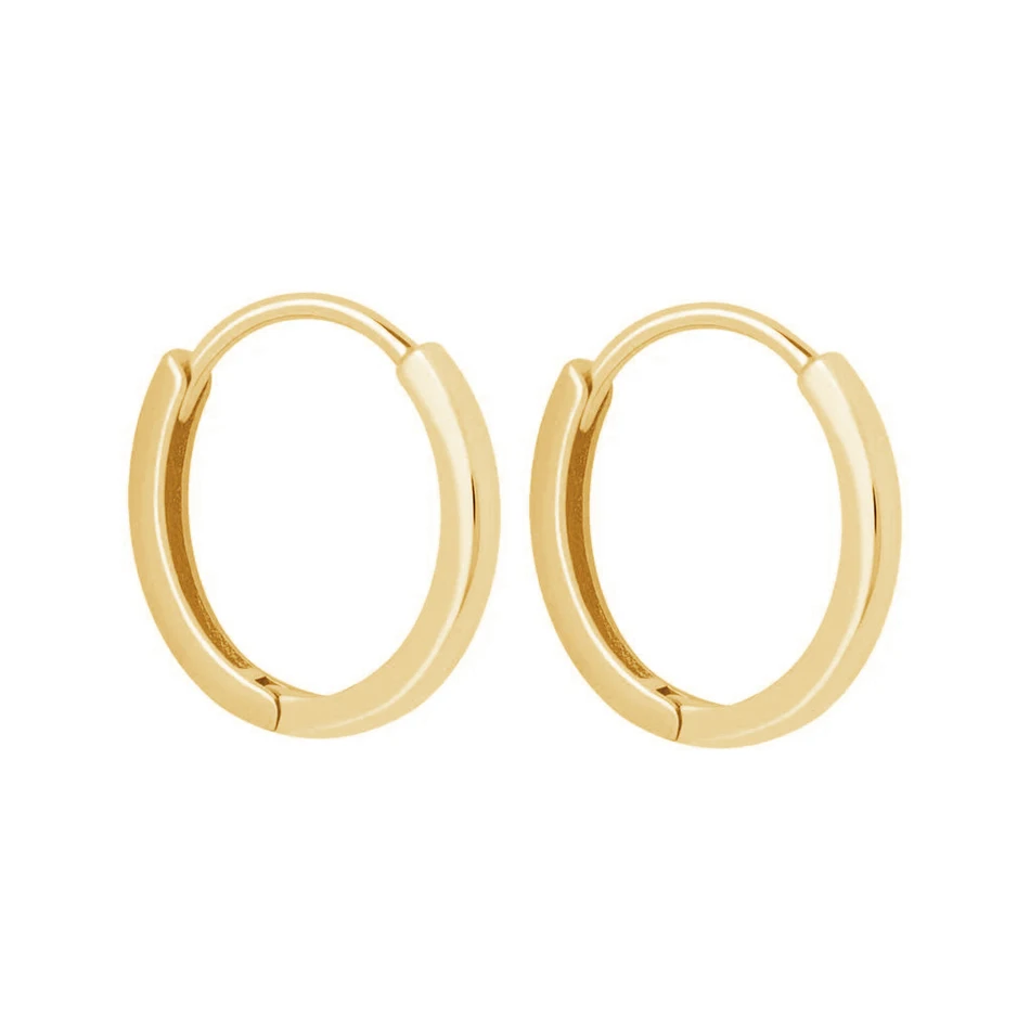 

wholesale jewellery 925 sterling silver 18k gold plated Simple Conch Hoop Earrings for women