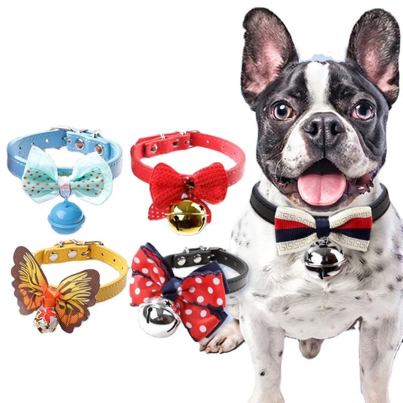 

Cheap Price Cute Nylon Fashion bow pet collar with bell