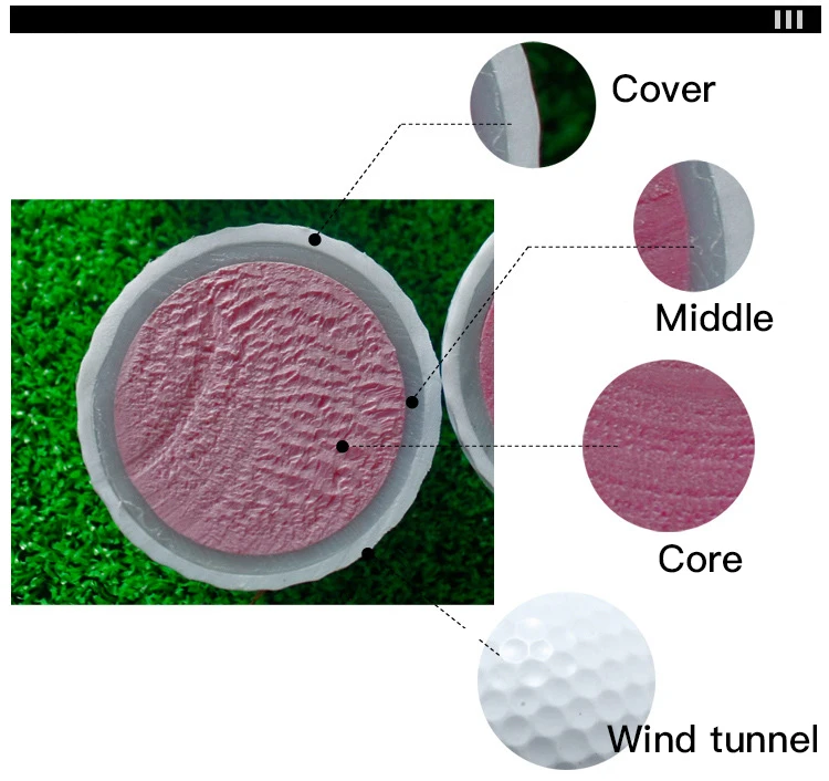 Wholesale Custom Logo 3 Layer Tournament Golf Balls Surlyn Blank Golf