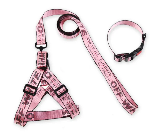 

Step in Luxury Pet Products Print Off Durable Reversible Fashionable Puppy Harness Collar Leash Set designer dog accessories