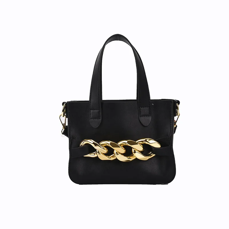 

Ladies Large Fashion Vintage Thick Chain Decoration Handbag For Women, White, green, black, brown or customized