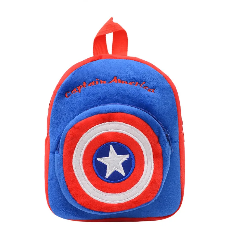 

Cartoon Soft Plush light spider-man superman Backpack Kindergarten Schoolbag captain Kids toddler Girls Boys bagpack picnic bag