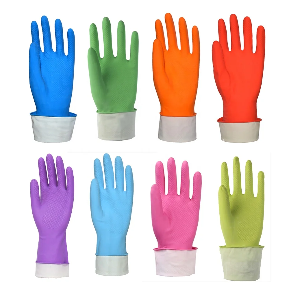 

With Low Price work yellow household latex household gloves, Yellow or customization