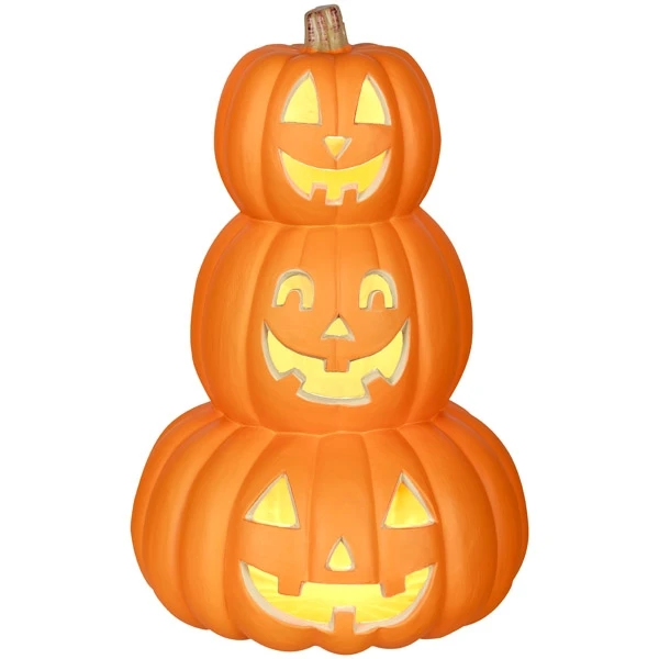 Source Lighted 9'' Blow Mold Halloween Decoration Pumpkin Light on