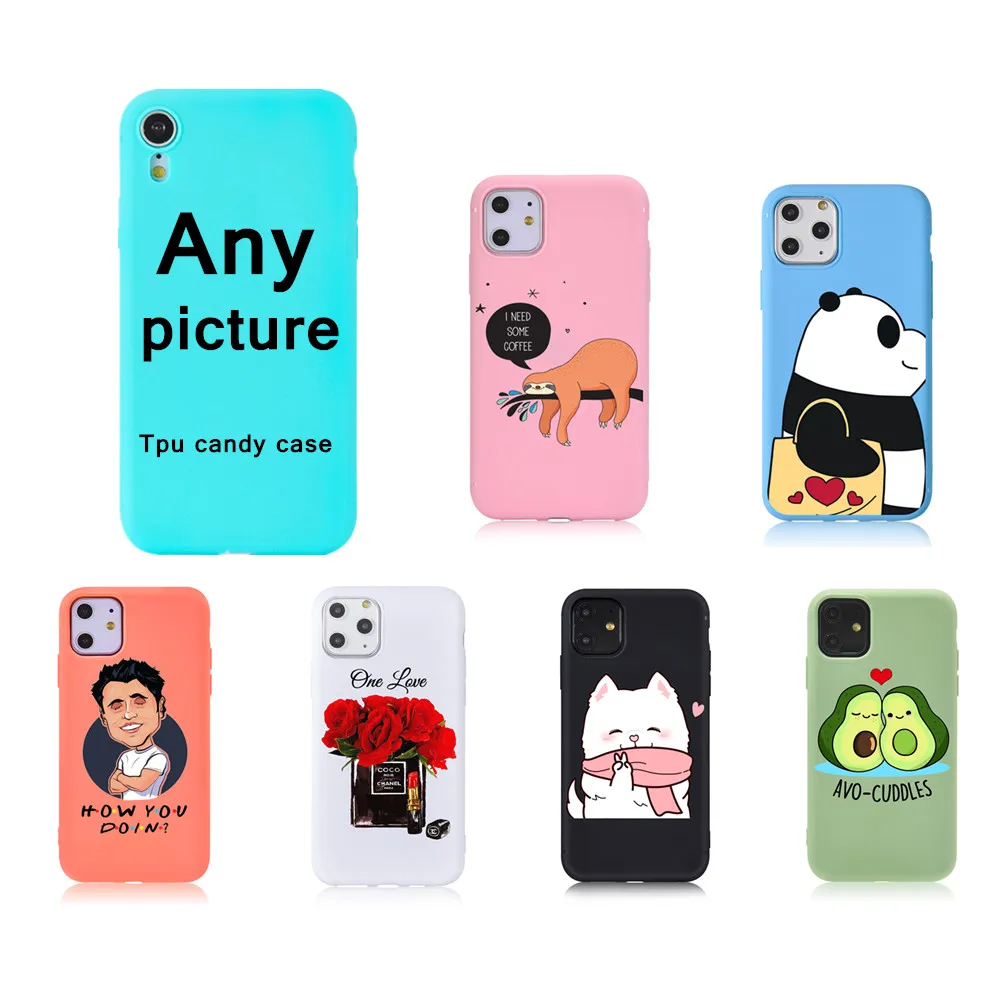 

Soft TPU logo design custom phone cases For iPhone 6 7 8 X XR XS 11 12 Pro Max shockproof Mobile Back Covers