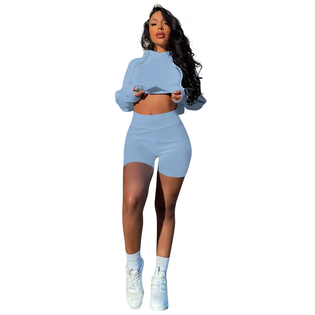 

Most popular women short set 2021 winter outfits women clothing sets two piece track suits