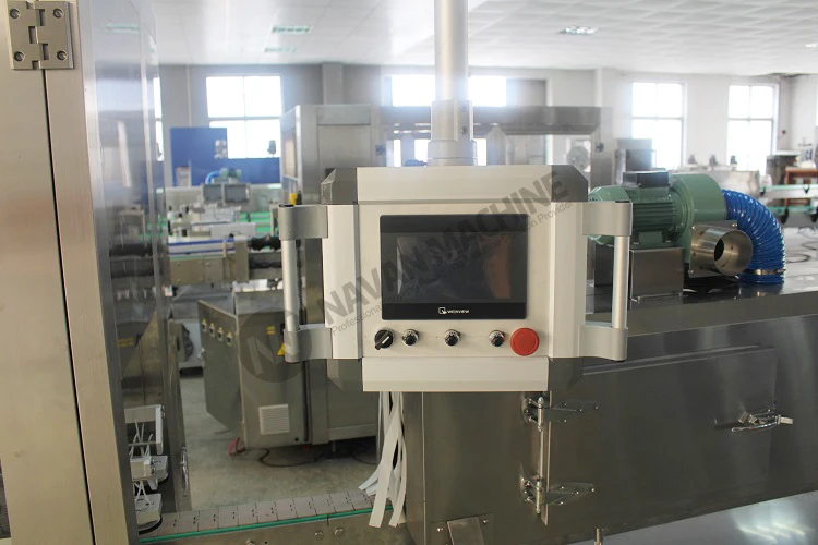 NAVAN Flexible Application Bottle Stand-up Automatic Bottle Shrink Sleeve Labeling Machine details