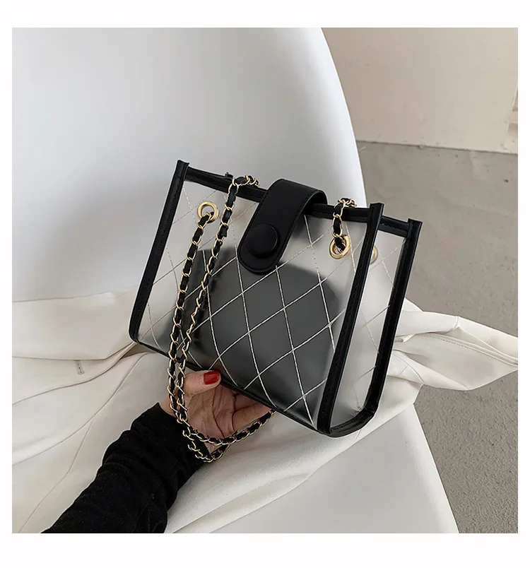 

girl pvc handbag clear jelly purse women handbags transparent hand bags for women