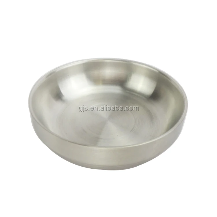 Insulated Double Wall Stainless Steel Korean Rice Bowl Silver Gold Color