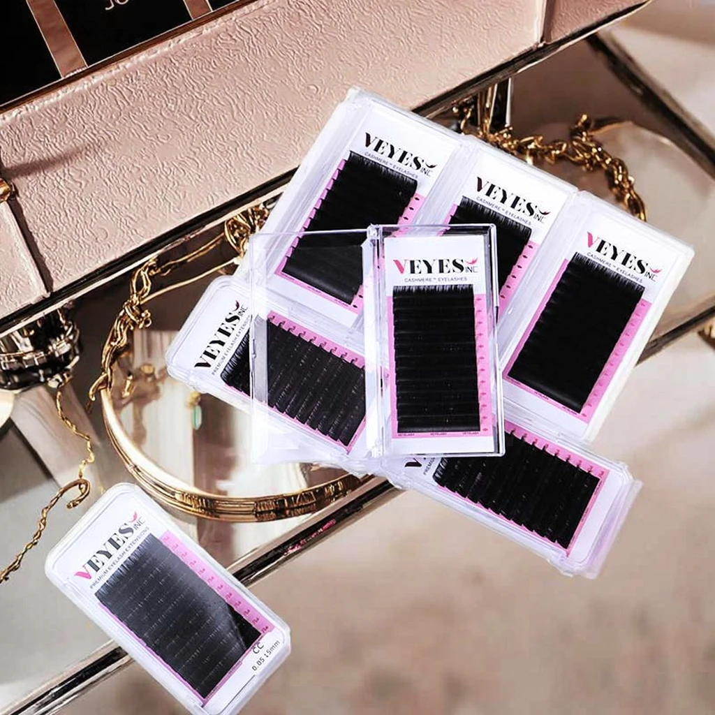 VEYES 0.03 .05 .07 Premium Cashmere Eyelash Extension Las Extension Supplies Private Label Individual Eyelash Extension