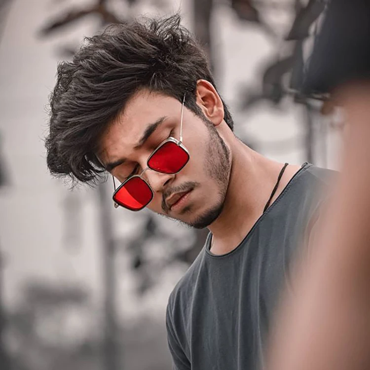 

The New 2021 Kabir Singh Outdoor Fashion Girl Boy Retro Vintage Thick Frame Sunglasses