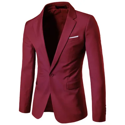 

Wholesale Latest Cheap Slim Fit Casual Single Button Breasted Unique Single Blazer Suit Jacket, Picture shown