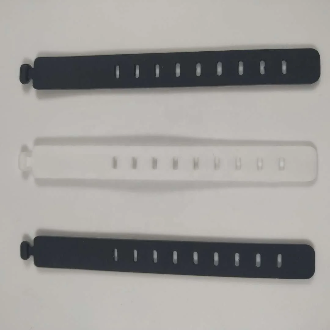 
convenient plastic silica gel cable tie adjustable rubber mobile data cable tie silicone cable tie 