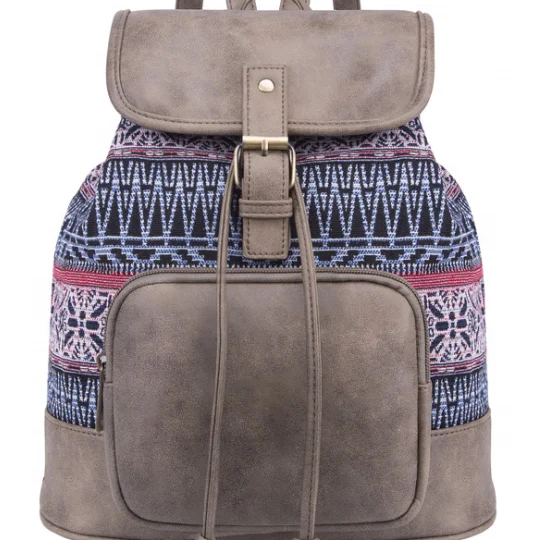 

New Fashion Drawstring Large Capacity Retro Style Ethnic Style Women's Backpack Handbag, Same as pics