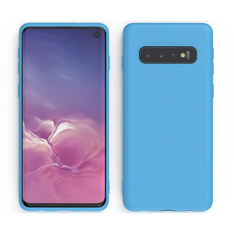 

Wheat 100% Biodegradable Phone Back Cover For Samsung Galaxy S10 5G, Light blue,yellow,pink,green,dark blue