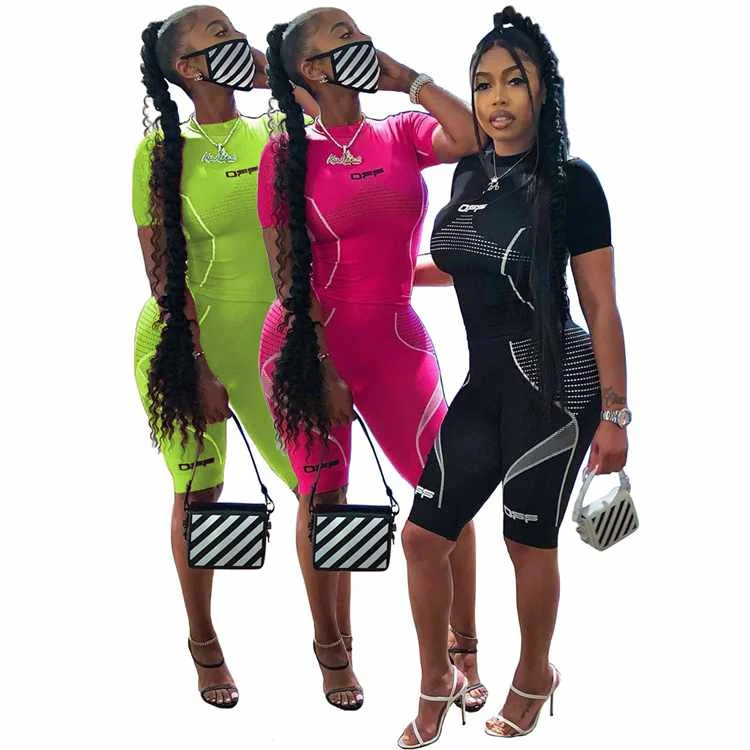 

Fashion sweat tracksuit jogger shorts two piece set women clothing