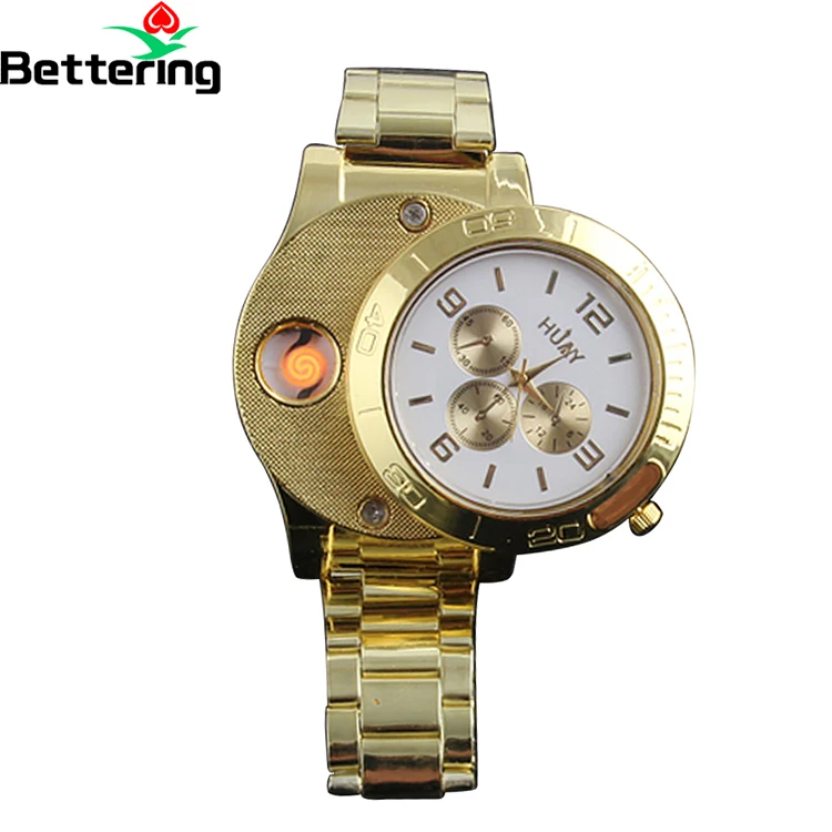 

fancy cigarette usb rechargeable electronic kitchen funny unique gold watch clock lighters smoking accessories electric igniter