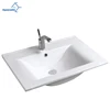 Aquacubic High Standard Thin Edge Rectangular Ceramic Basin Bathroom Hand Wash Sink