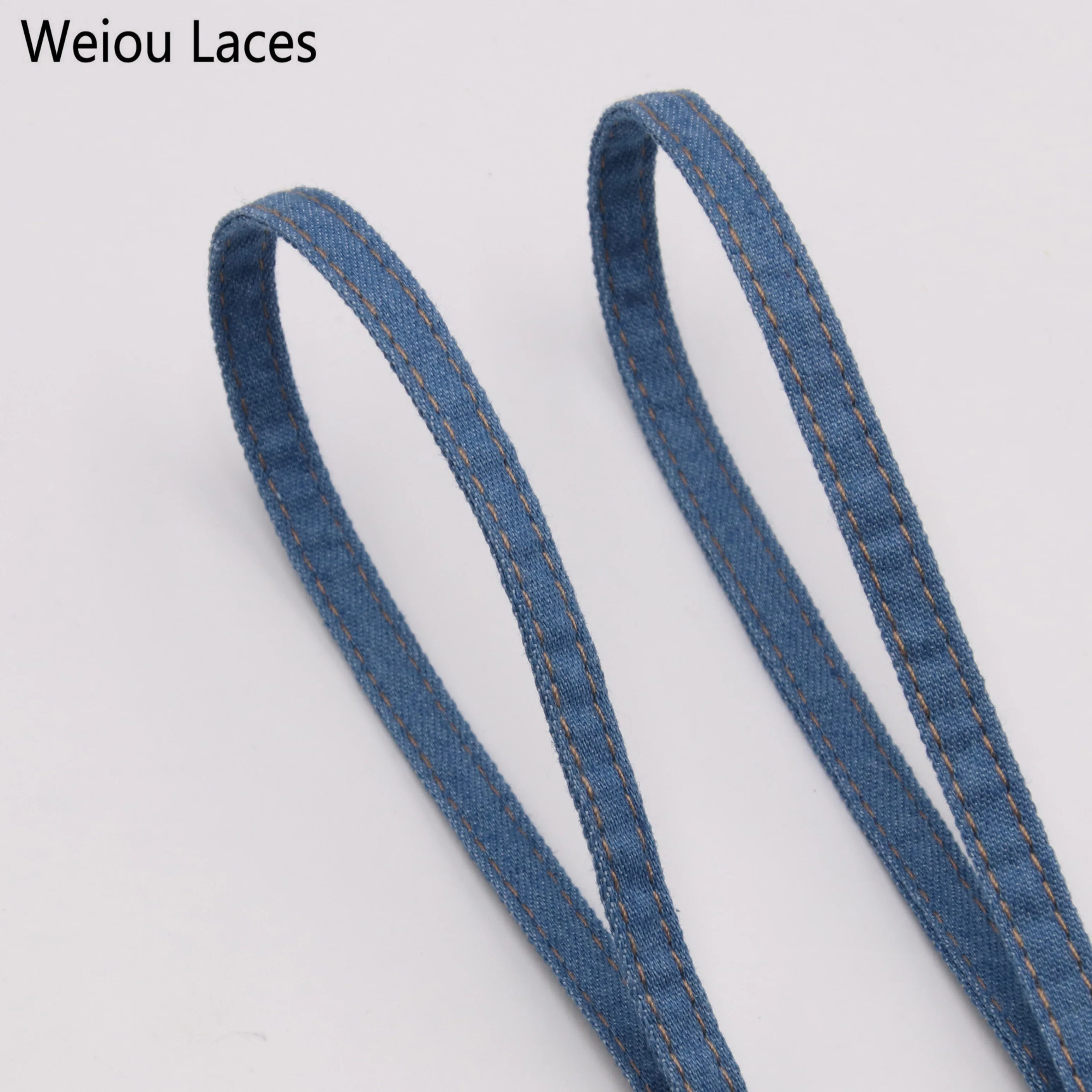 

Weiou Denim Shoe Laces Replacement Shoe Strings For Sneakerhead Factory Direct Offer Shoe Strings, Black, blue support customized color