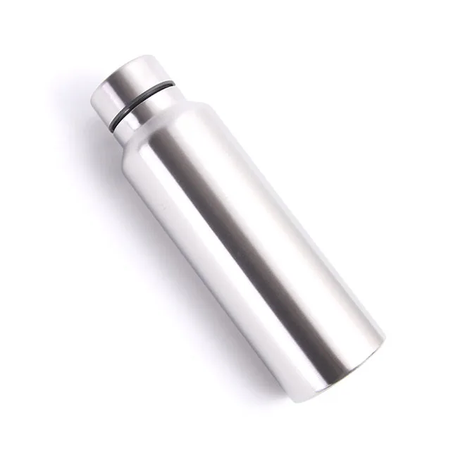 

Custom logo stainless steel water cup single wall mug sealed water bottle, Stainless steel color