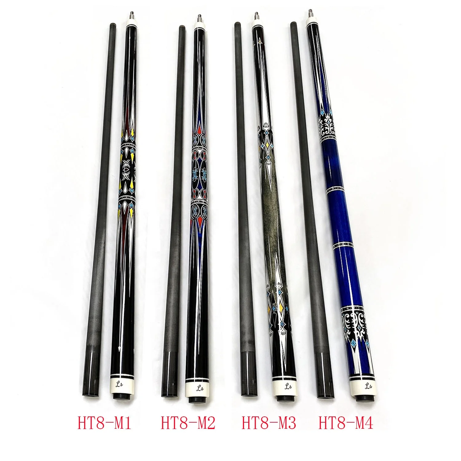 Hot Sell High Quality VanQs/Lilqiong Brand Carbon Fiber Shaft Maple Wood Butt 58" 12.5mm 1/2 Billiard Pool Cue