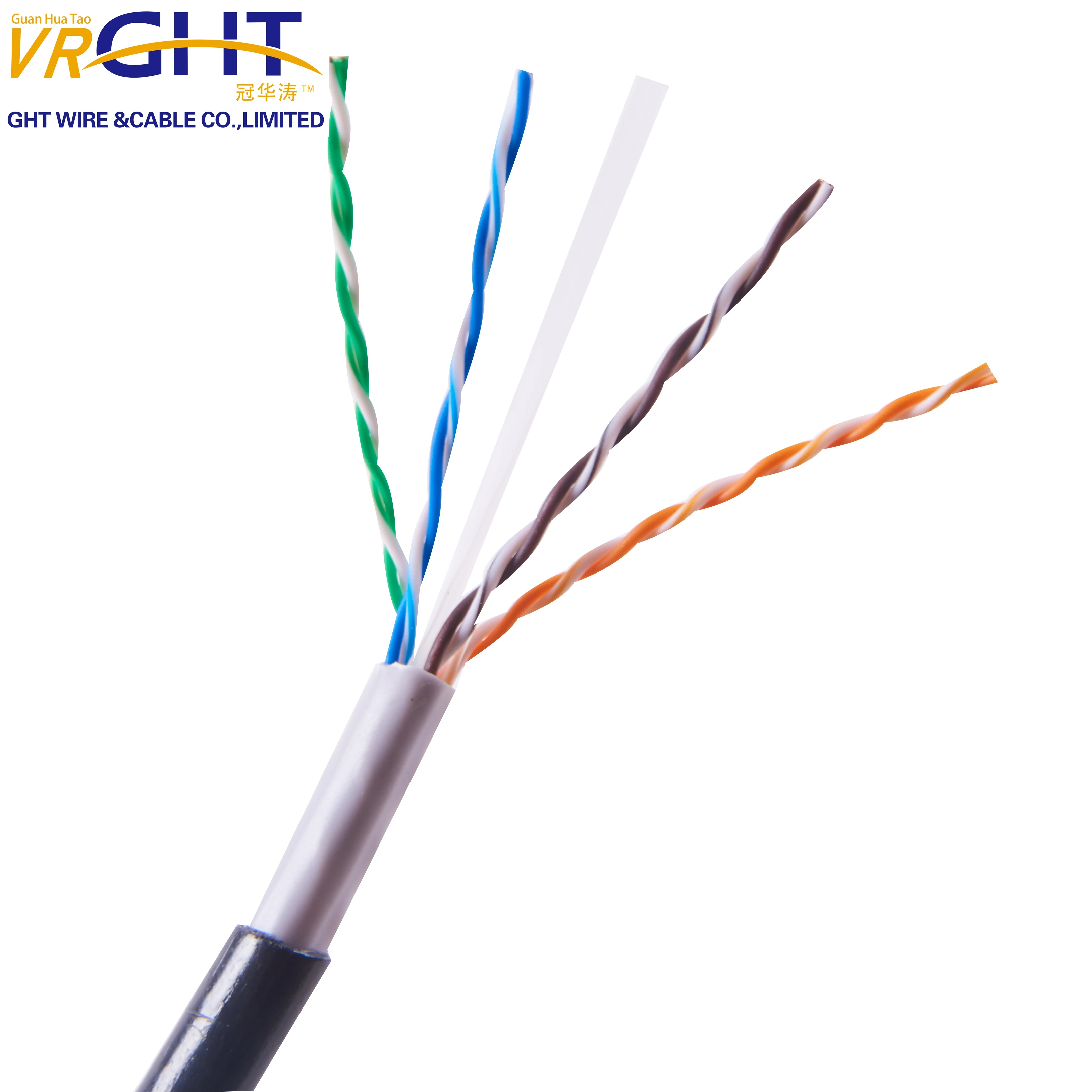 Outdoor Utp Cat6 Network Cables 0.57mmcca 23awg Grey O.d.,6.0mm Cat 6 ...