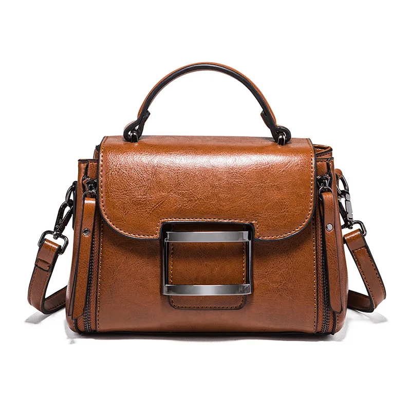 

2021 Promotional Cheap Price Retro PU Leather Ladies Shoulder Handbags Tote Hand Women's Bags