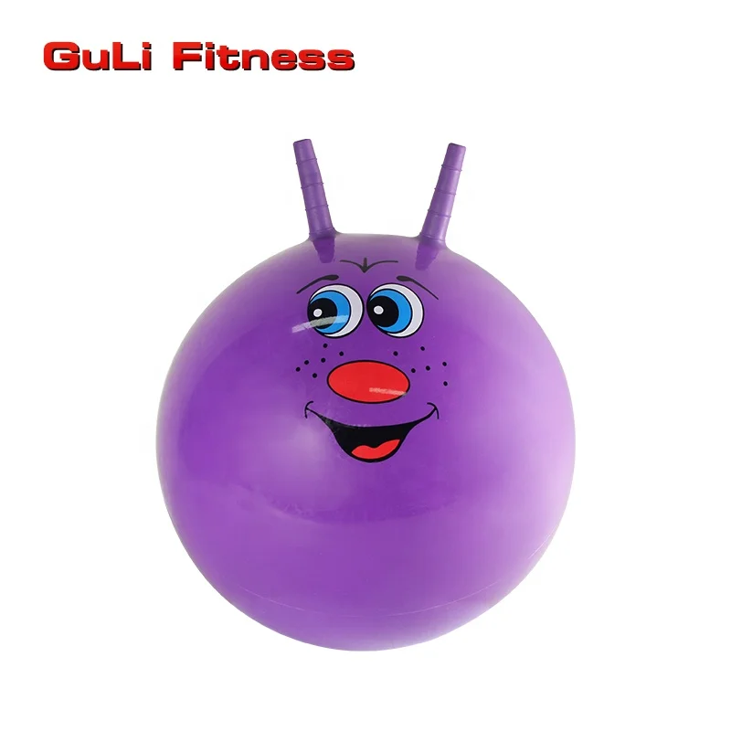 

Guli 55/65/75/85cm Kids Durable PVC Inflatable Hopper Yoga Ball Gym Ball Toy Ball With Handle Eco-friendly Exercise, Purple/red/blue/yellow or customized