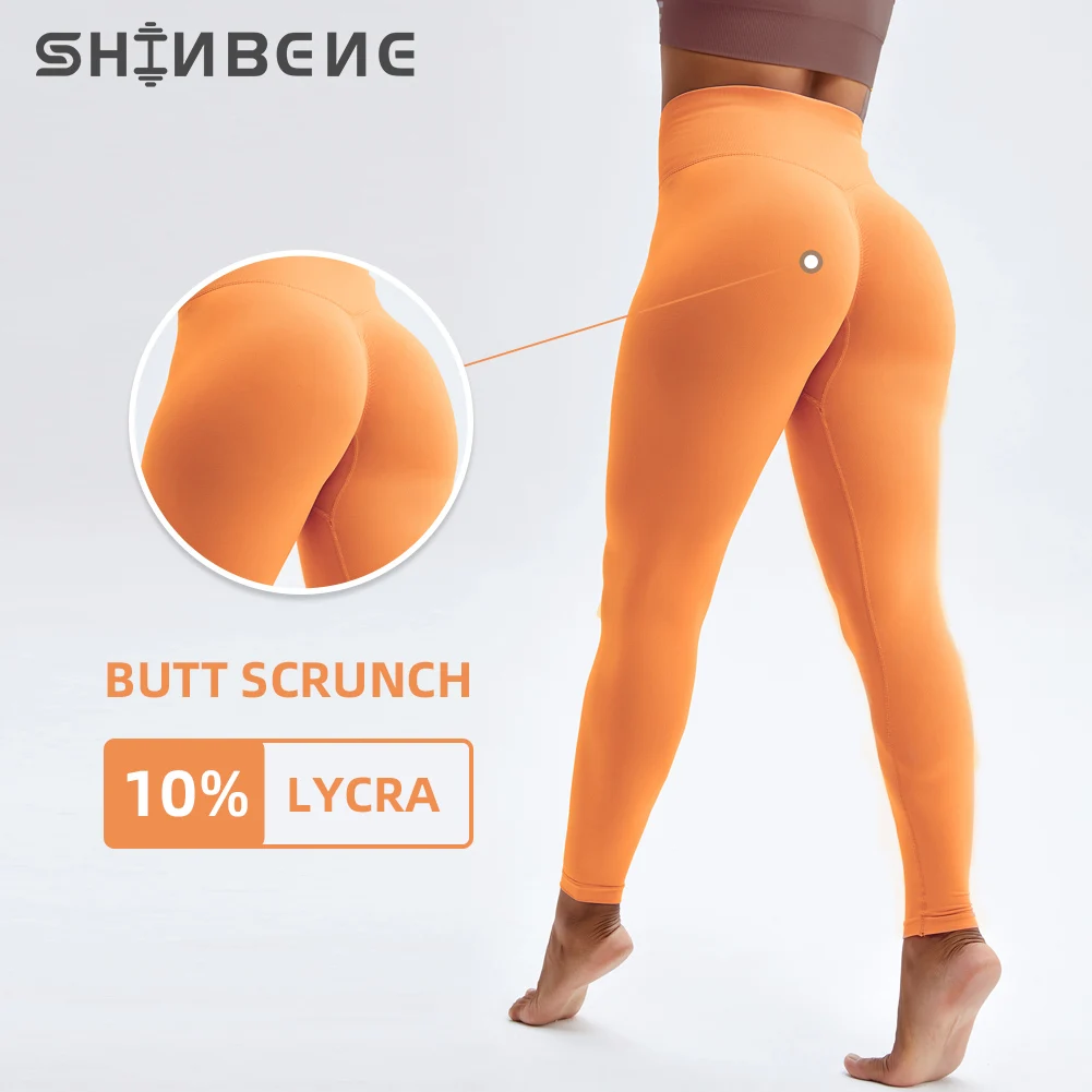 

SHINBENE Custom Logo Gym Fitness Sport wear Women Seamless Pants Yoga Scrunch Butt Leggings