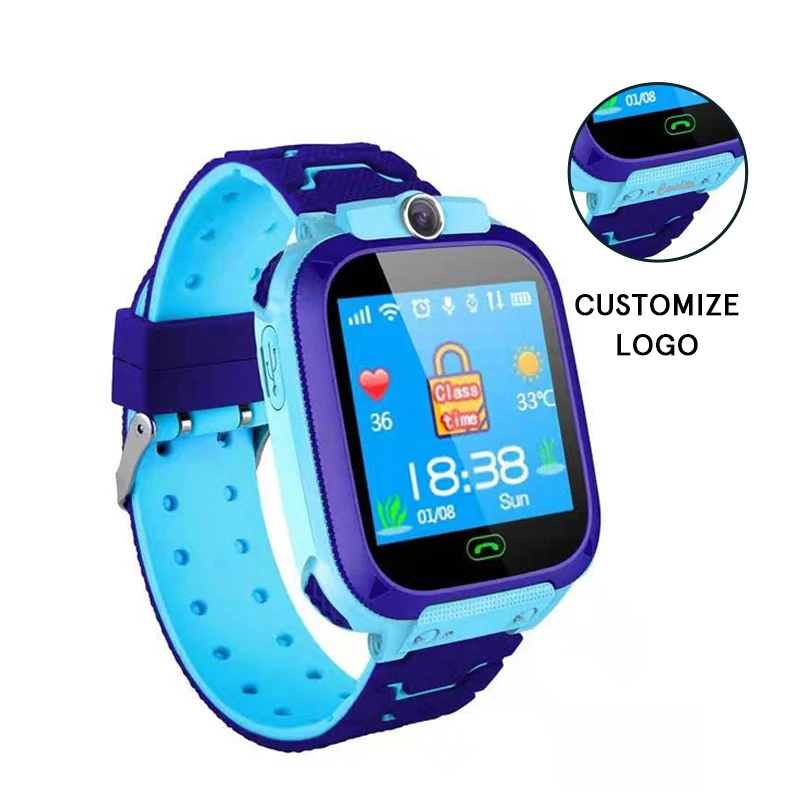 

mobile watch phones Latest 2020 Shenzhen Student 2G smart watch for kids with sim card camera dial call phone smart watch, Green/purple/red