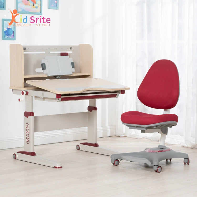 
Kid Srite Drawing Table Wood Foldable Study Chair Study Chair With Writing Pad 